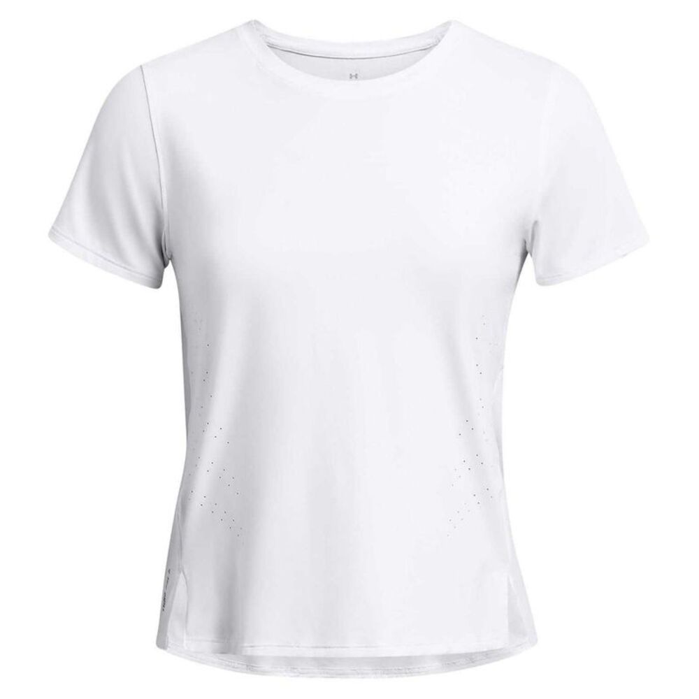 Under Armour Womens/Ladies Launch Crew Neck Regular T-Shirt / White/Reflective